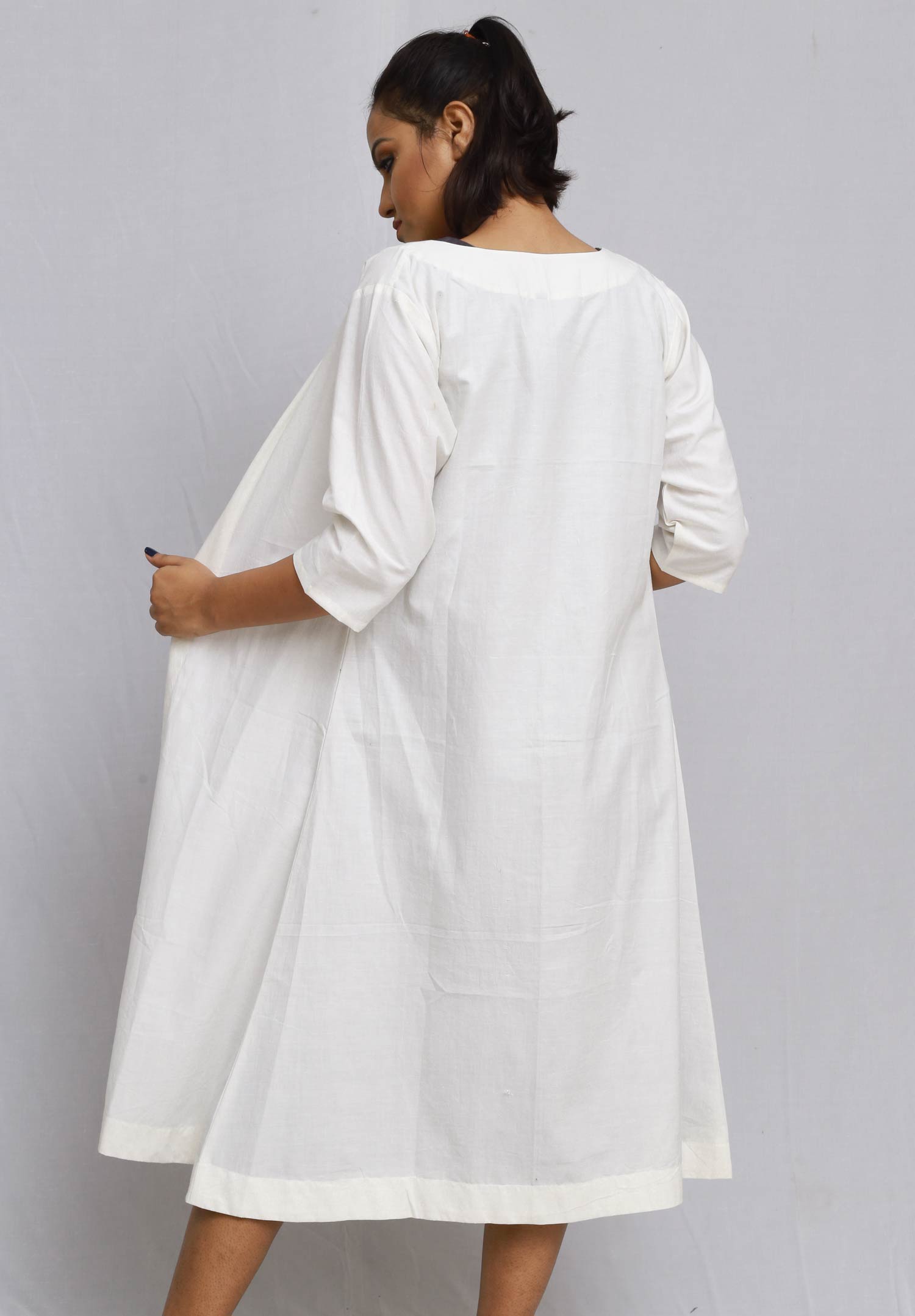 Casual Long Shrug | Solid White